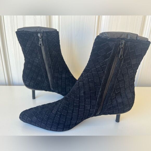 NEW Rag & Bone Black leather ankle boot Rio Mid boot  suede size 7.5 womens - Picture 7 of 11